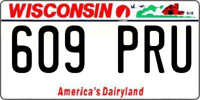 WI license plate 609PRU