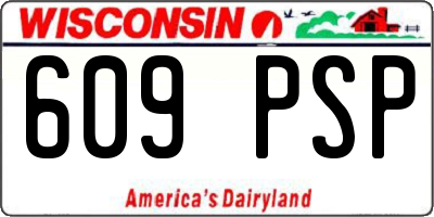 WI license plate 609PSP