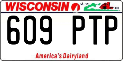 WI license plate 609PTP