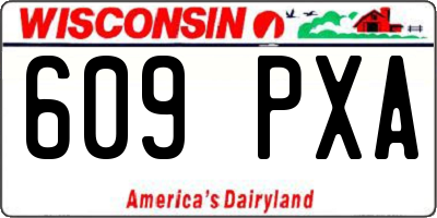 WI license plate 609PXA