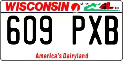 WI license plate 609PXB