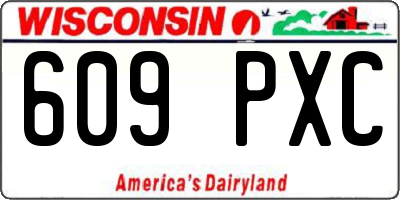 WI license plate 609PXC