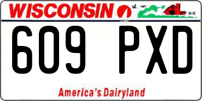 WI license plate 609PXD
