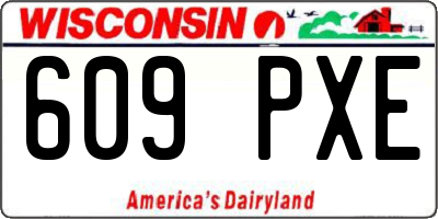 WI license plate 609PXE
