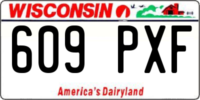 WI license plate 609PXF