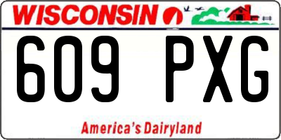 WI license plate 609PXG