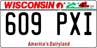 WI license plate 609PXI