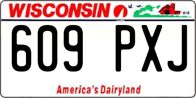 WI license plate 609PXJ