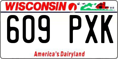 WI license plate 609PXK
