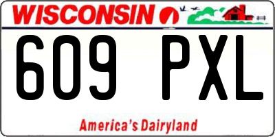 WI license plate 609PXL