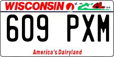 WI license plate 609PXM