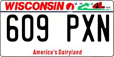 WI license plate 609PXN