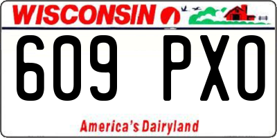 WI license plate 609PXO