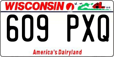 WI license plate 609PXQ