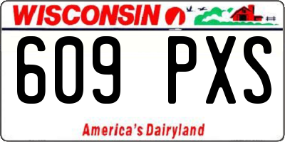 WI license plate 609PXS
