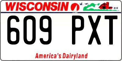 WI license plate 609PXT
