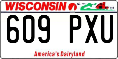 WI license plate 609PXU