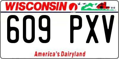 WI license plate 609PXV