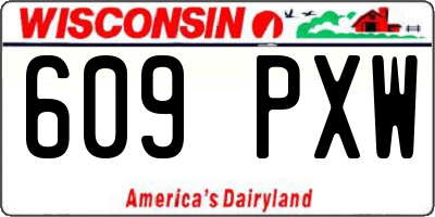 WI license plate 609PXW