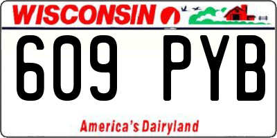 WI license plate 609PYB