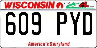 WI license plate 609PYD
