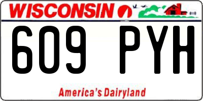 WI license plate 609PYH