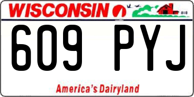 WI license plate 609PYJ
