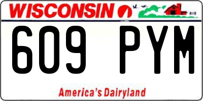 WI license plate 609PYM