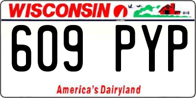 WI license plate 609PYP