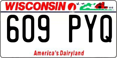 WI license plate 609PYQ