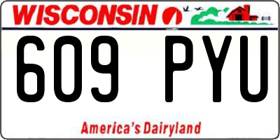WI license plate 609PYU