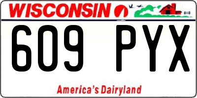 WI license plate 609PYX
