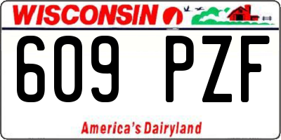 WI license plate 609PZF