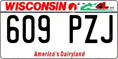 WI license plate 609PZJ