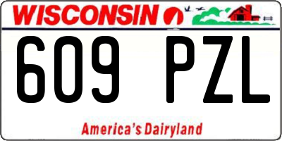 WI license plate 609PZL