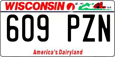 WI license plate 609PZN