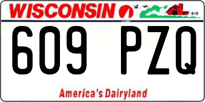 WI license plate 609PZQ
