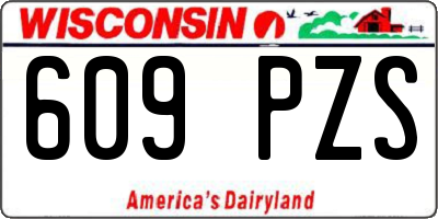 WI license plate 609PZS