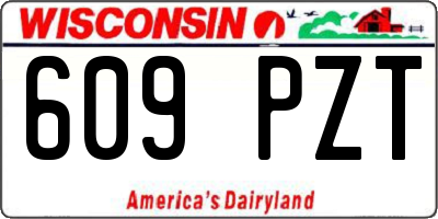 WI license plate 609PZT