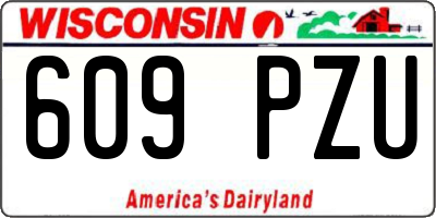WI license plate 609PZU