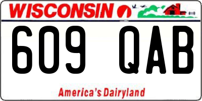 WI license plate 609QAB