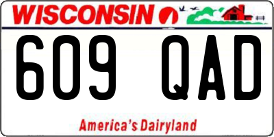 WI license plate 609QAD
