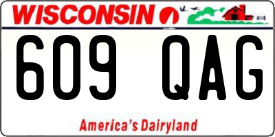 WI license plate 609QAG