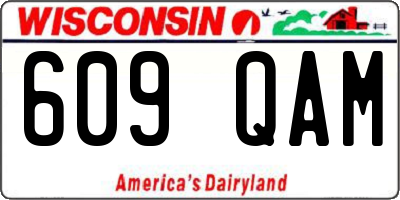 WI license plate 609QAM