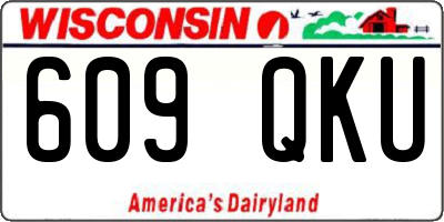 WI license plate 609QKU