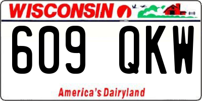 WI license plate 609QKW