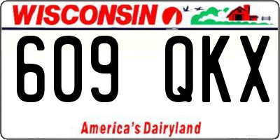 WI license plate 609QKX