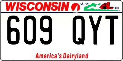 WI license plate 609QYT