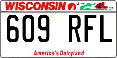 WI license plate 609RFL