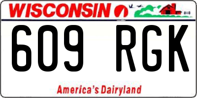 WI license plate 609RGK